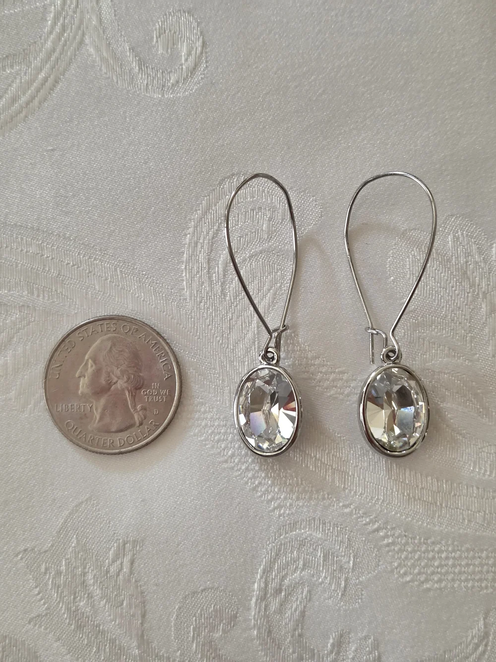 New Large Swarovski Crystal Drop Earrings - Picture 2 of 6
